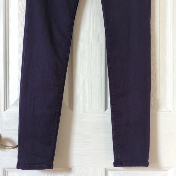 Hudson Krista Classic Mid Rise Ankle Length Super Skinny Jeans Dark Purple 26 - Picture 3 of 16